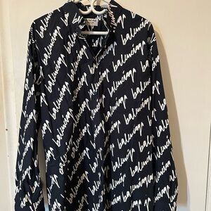 Balenciaga Monochrome Logo Shirt